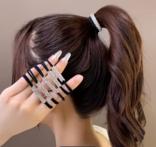 Pack x2: Gomas de Pelo Elegantes con Brillo